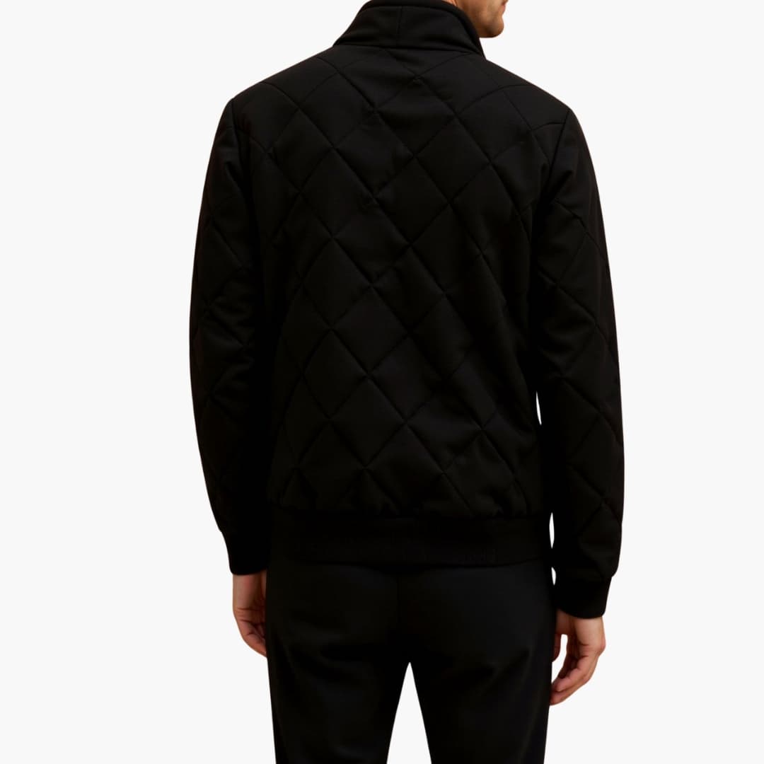Herrenjacke mit Reißverschluss und Gesteppter Oberfläche