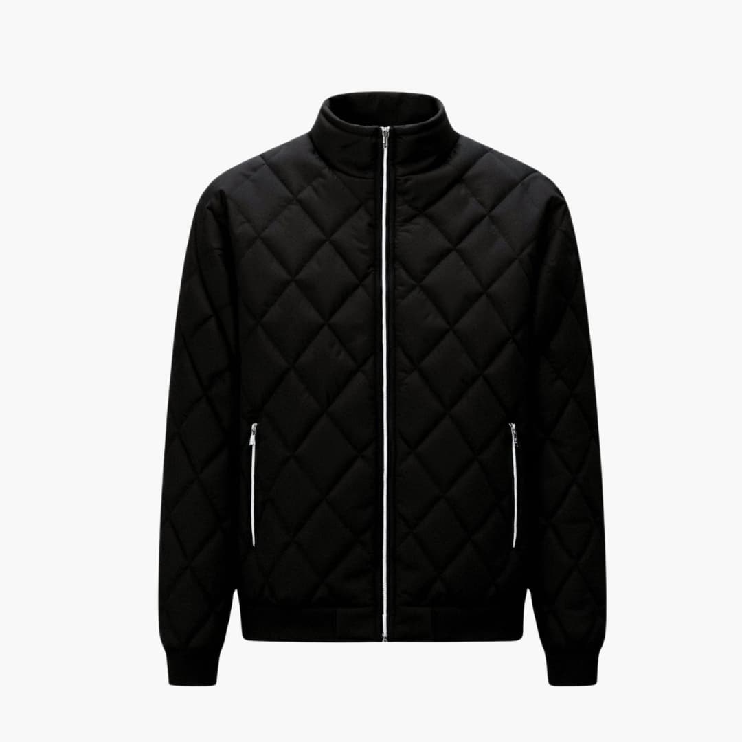 Herrenjacke mit Reißverschluss und Gesteppter Oberfläche