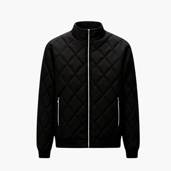Herrenjacke mit Reißverschluss und Gesteppter Oberfläche