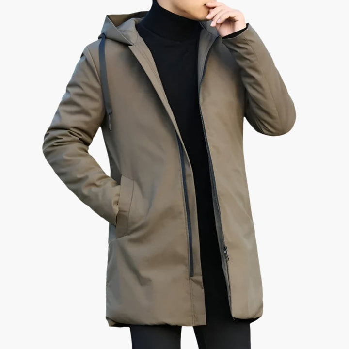 Herrenjacke mit Reißverschluss und unteren Taschen