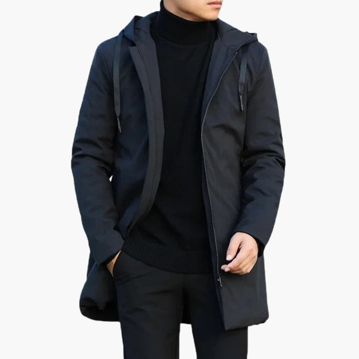 Herrenjacke mit Reißverschluss und unteren Taschen