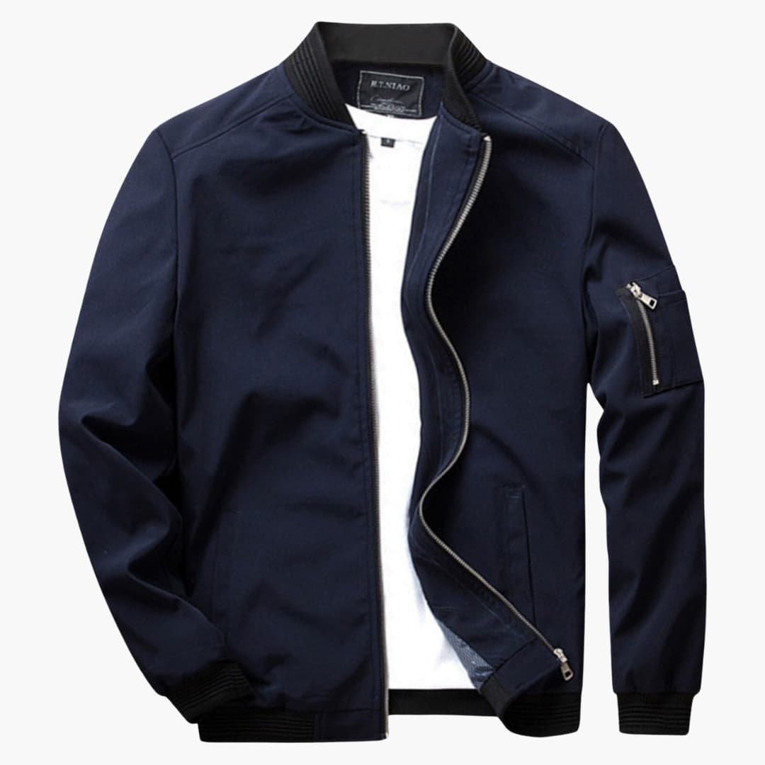 Herrenjacke mit Reißverschluss und zwei Seitentaschen