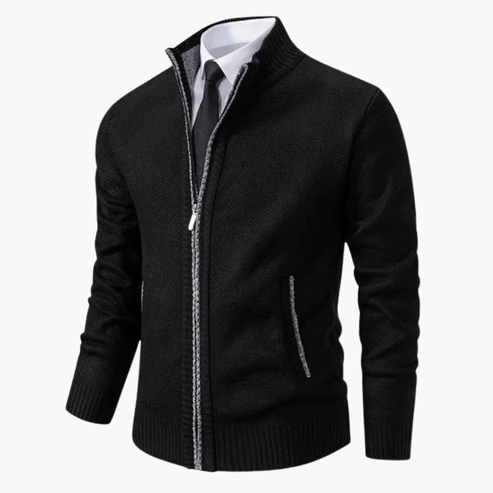 Herrenjacke mit Stehkragen und Frontreißverschluss