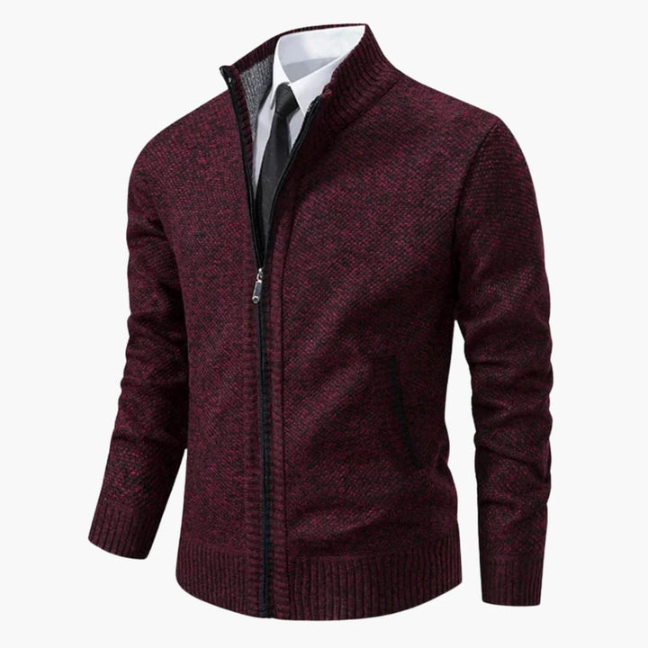 Herrenjacke mit Stehkragen und Frontreißverschluss