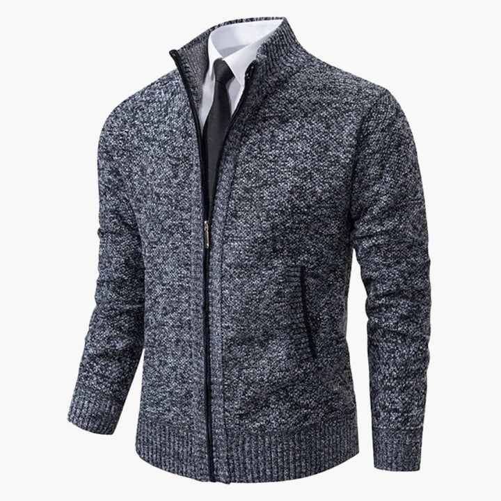 Herrenjacke mit Stehkragen und Frontreißverschluss
