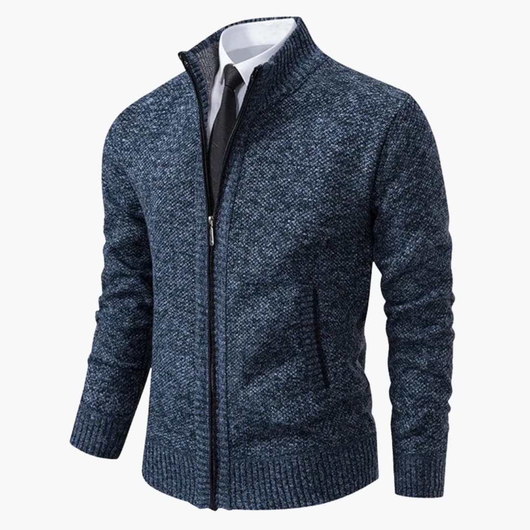 Herrenjacke mit Stehkragen und Frontreißverschluss