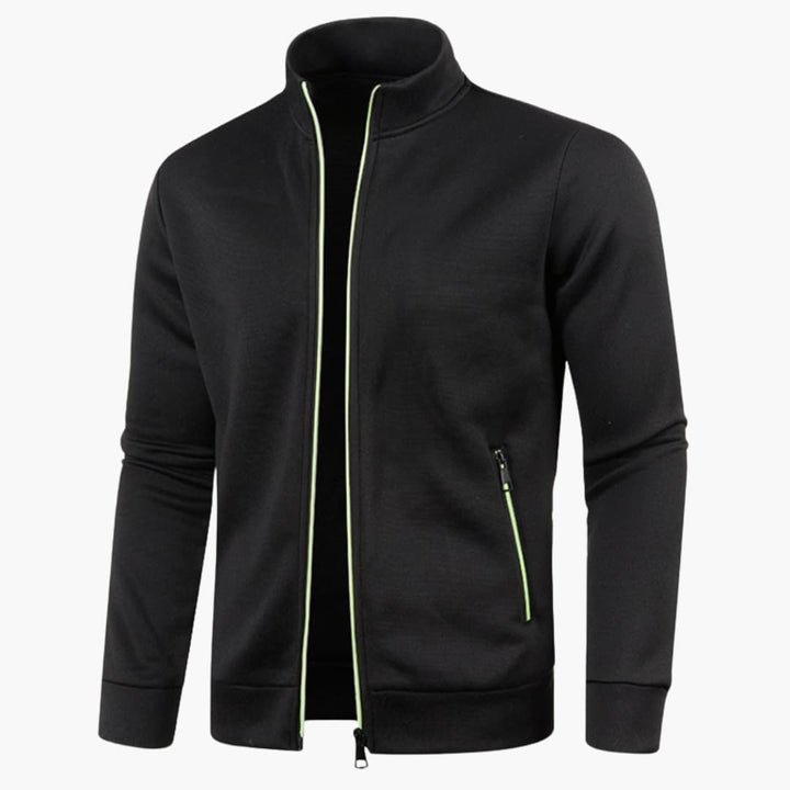 Herrenjacke mit Stehkragen und Reißverschlusstaschen