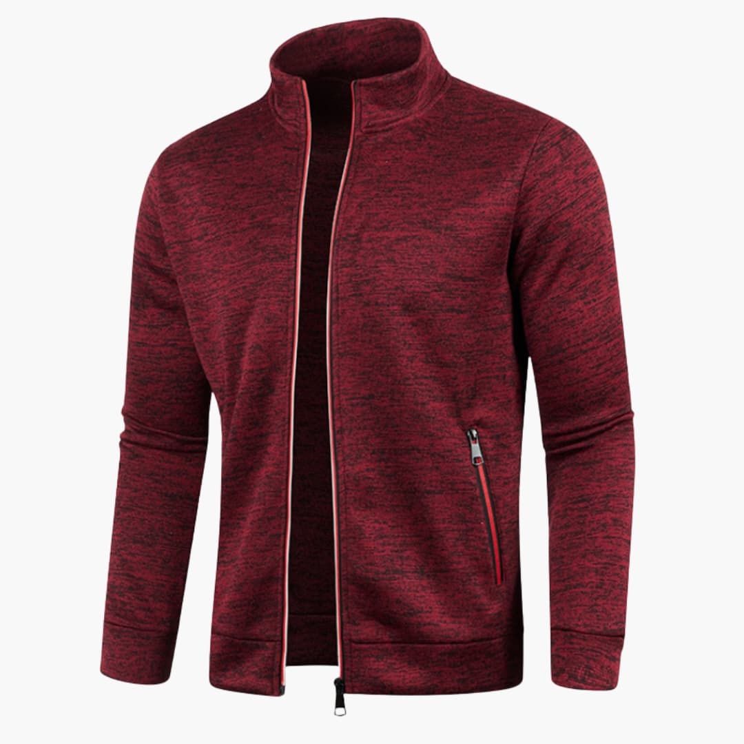 Herrenjacke mit Stehkragen und Reißverschlusstaschen