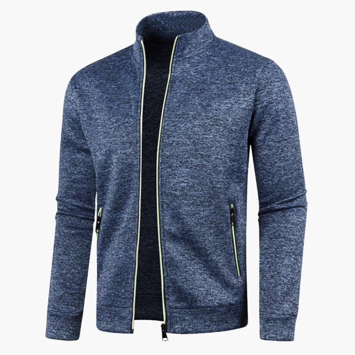 Herrenjacke mit Stehkragen und Reißverschlusstaschen