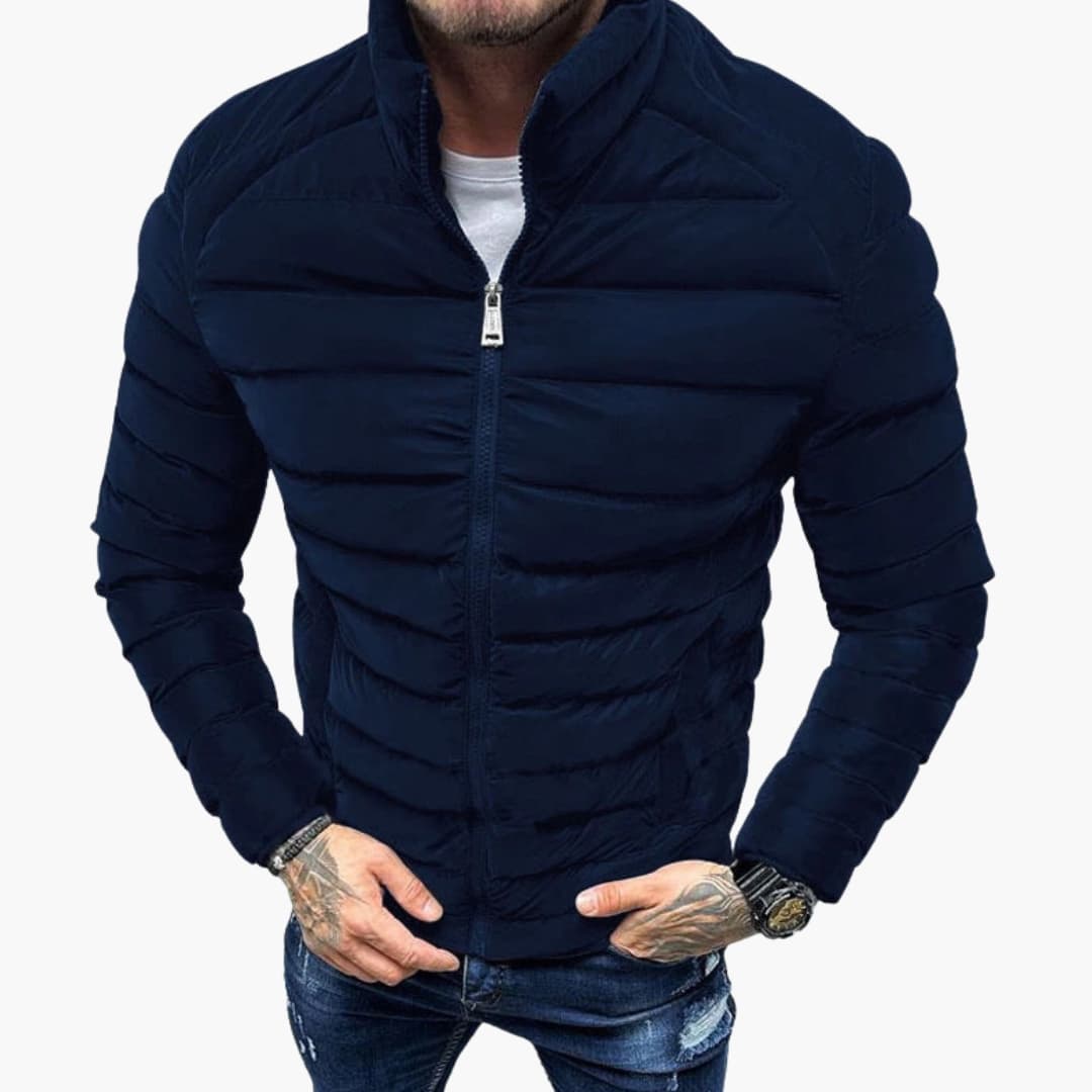 Herrenjacke mit Steppung und Reißverschluss