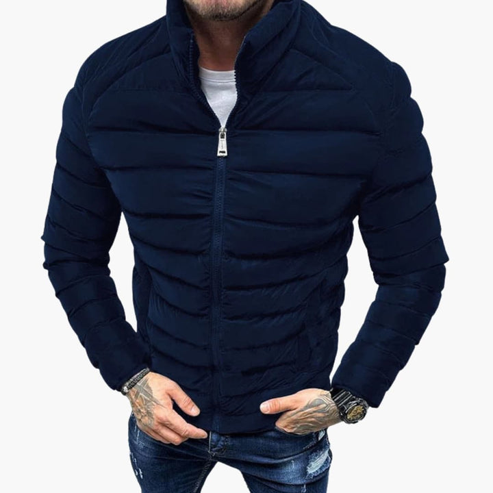 Herrenjacke mit Steppung und Reißverschluss