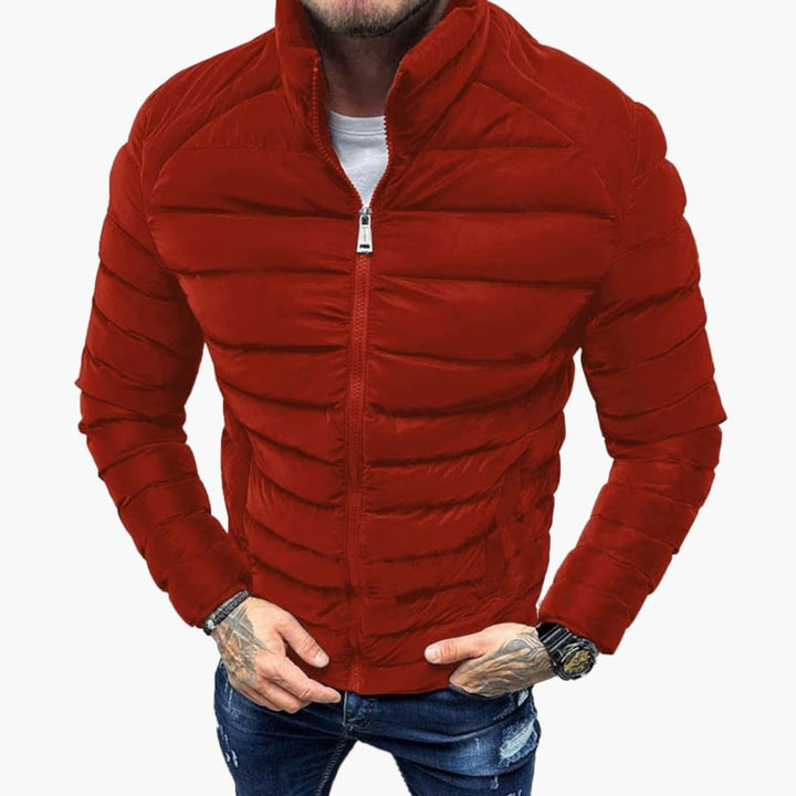 Herrenjacke mit Steppung und Reißverschluss
