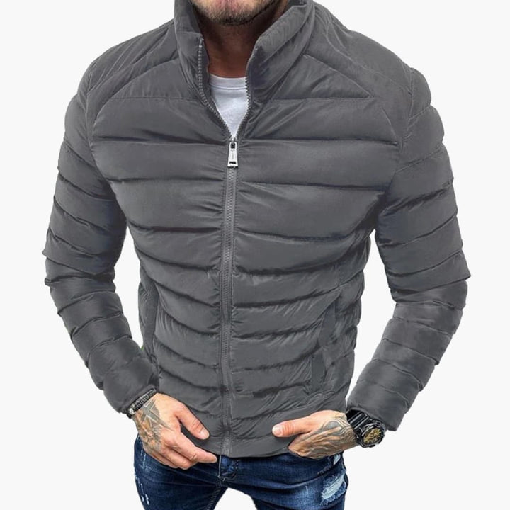 Herrenjacke mit Steppung und Reißverschluss