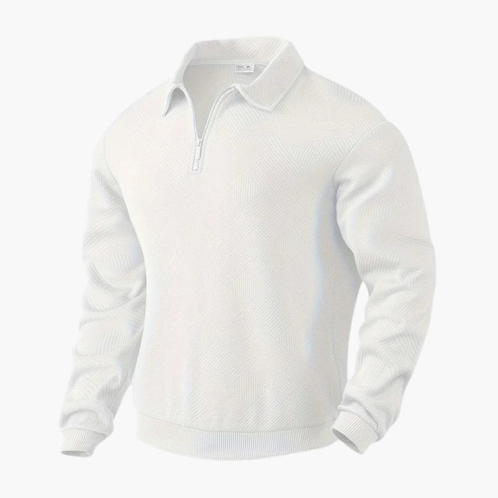 Herrenpullover mit Reißverschlusskragen