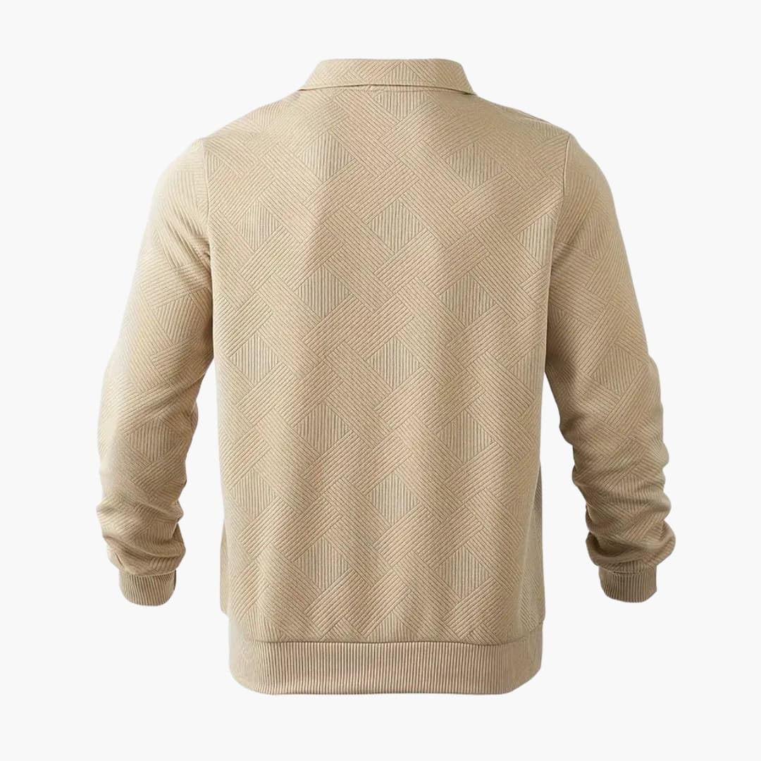 Herrenpullover mit Reißverschlusskragen