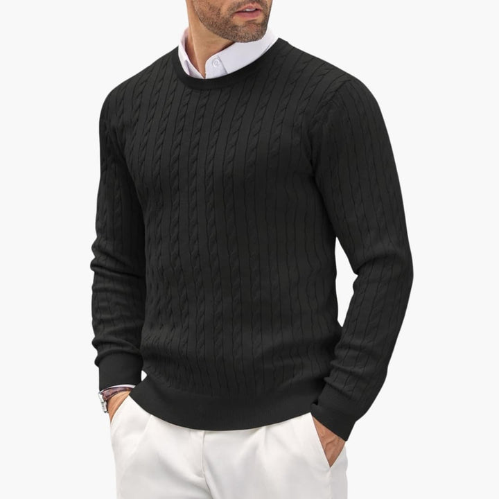 Herrenpullover mit Rundhalsausschnitt