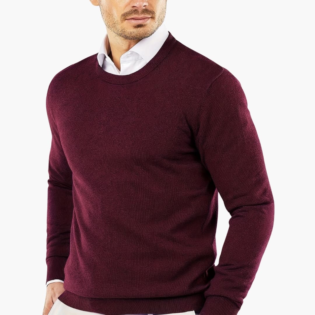 Herrenpullover mit V Ausschnitt und langen Ärmeln