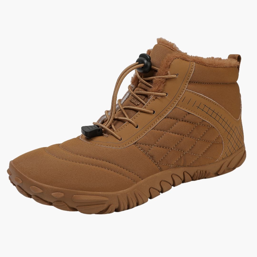 Herrenschuhe mit warmem Innenfutter und flexibler Gummisohle