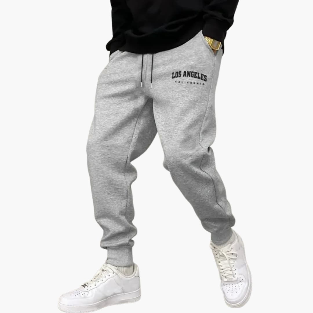 Jogginghosen für Herren mit Los Angeles Schriftzug und Kordelzug am Bund