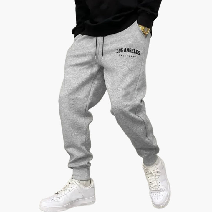 Jogginghosen für Herren mit Los Angeles Schriftzug und Kordelzug am Bund