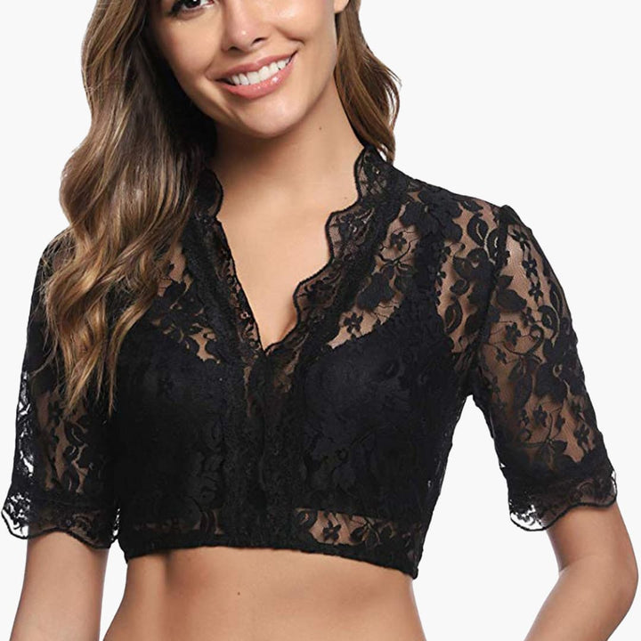 Spitzen Dirndl bluse für Damen - Oktoberfest 2025