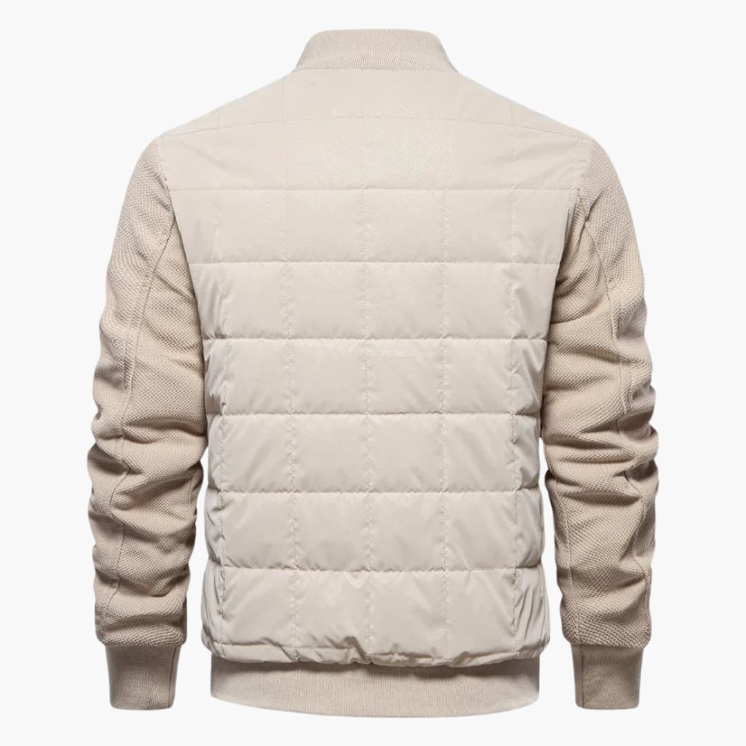 Steppjacke für Herren mit Stehkragen und Frontreißverschluss
