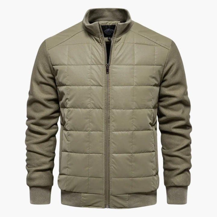 Steppjacke für Herren mit Stehkragen und Frontreißverschluss