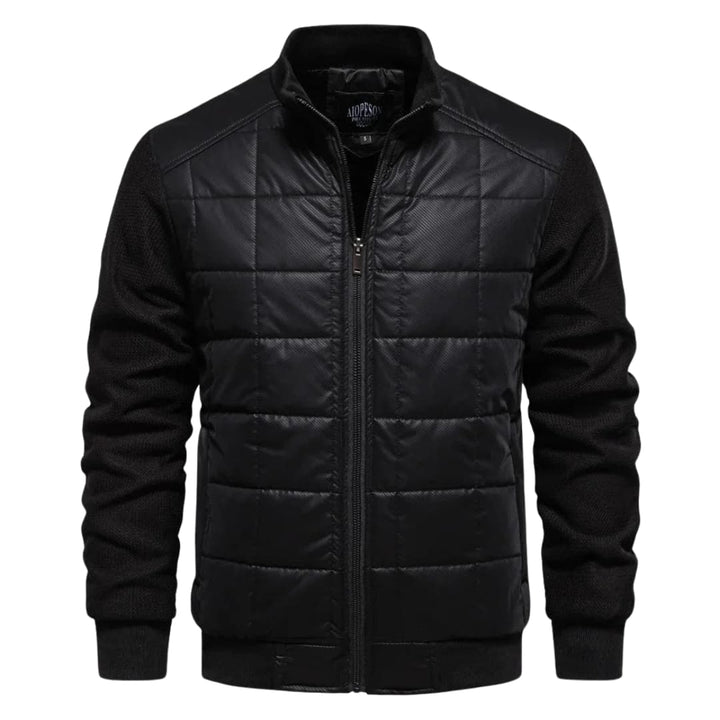 Steppjacke für Herren mit Stehkragen und Frontreißverschluss