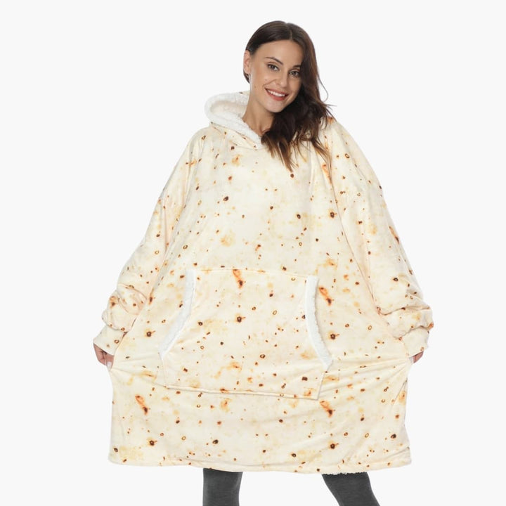 Unisex Decken Hoodie mit Kapuze und Fronttasche