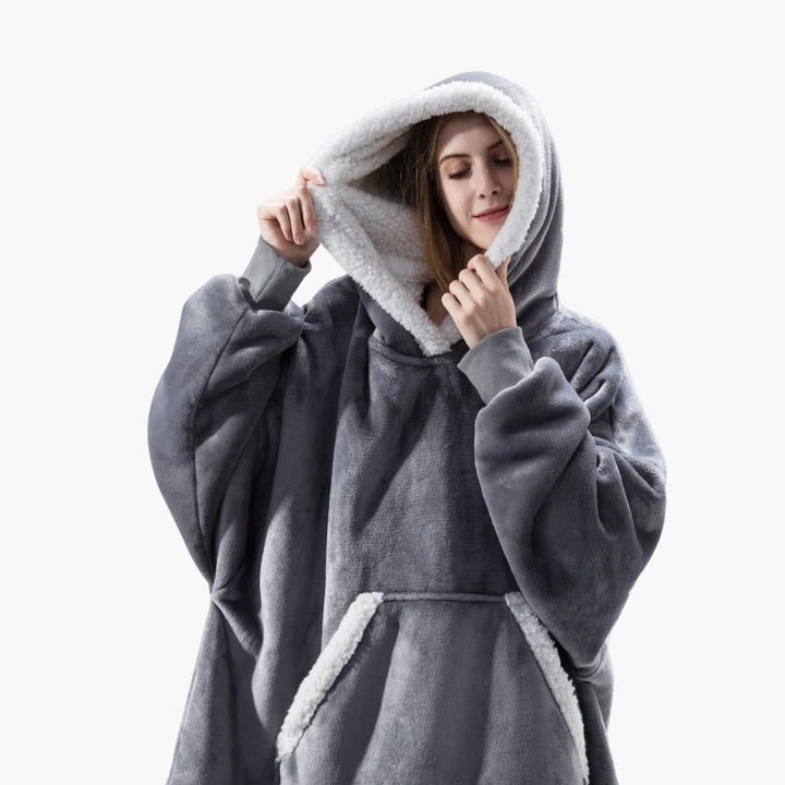 Unisex Decken Hoodie mit Kapuze und Fronttasche