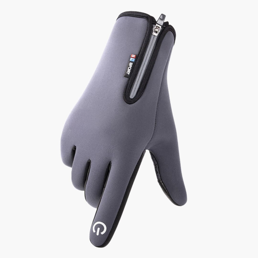 Unisex Handschuhe mit Reißverschluss und Strukturfläche