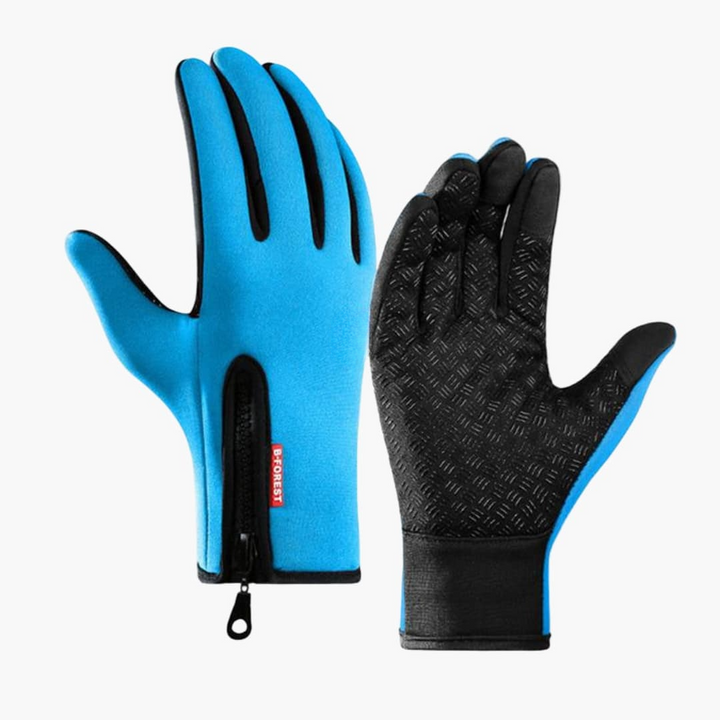 Unisex Handschuhe mit Reißverschluss und Strukturfläche