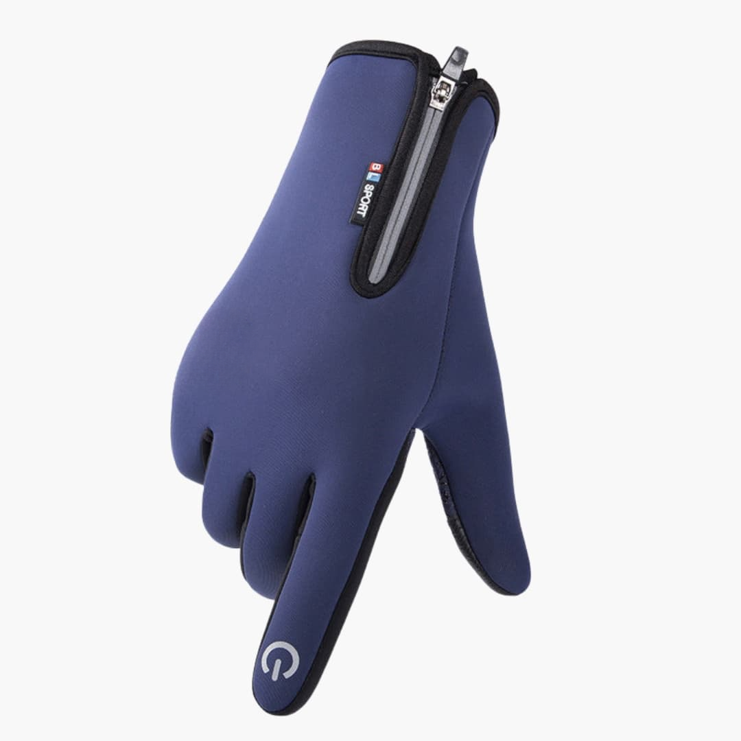 Unisex Handschuhe mit Reißverschluss und Strukturfläche