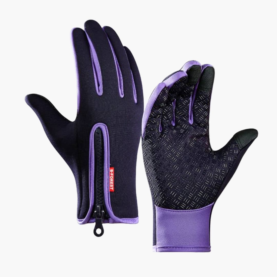 Unisex Handschuhe mit Reißverschluss und Strukturfläche