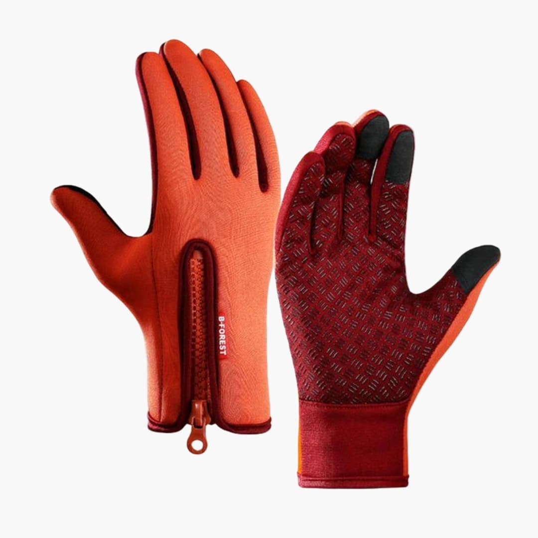 Unisex Handschuhe mit Reißverschluss und Strukturfläche