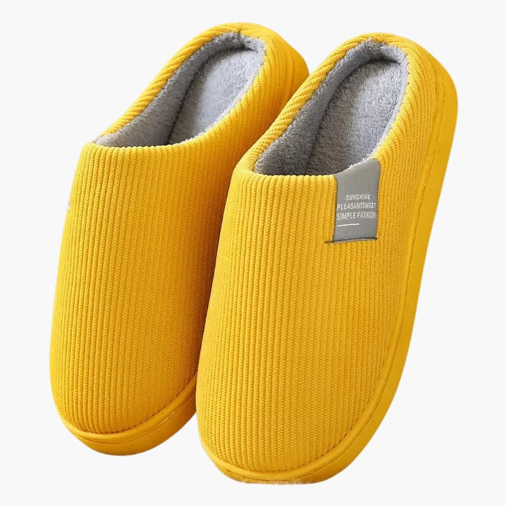 Unisex Hausschuhe mit Plüschoberfläche und dicker Sohle