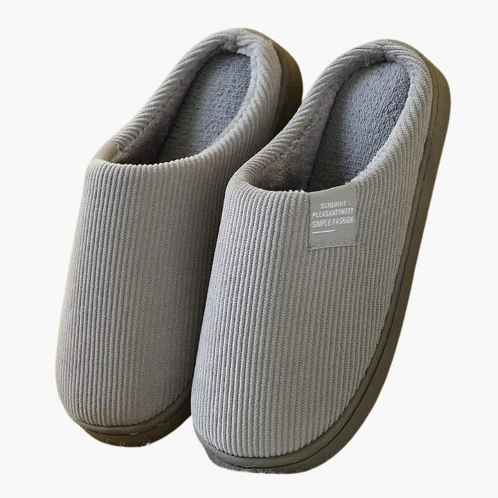 Unisex Hausschuhe mit Plüschoberfläche und dicker Sohle