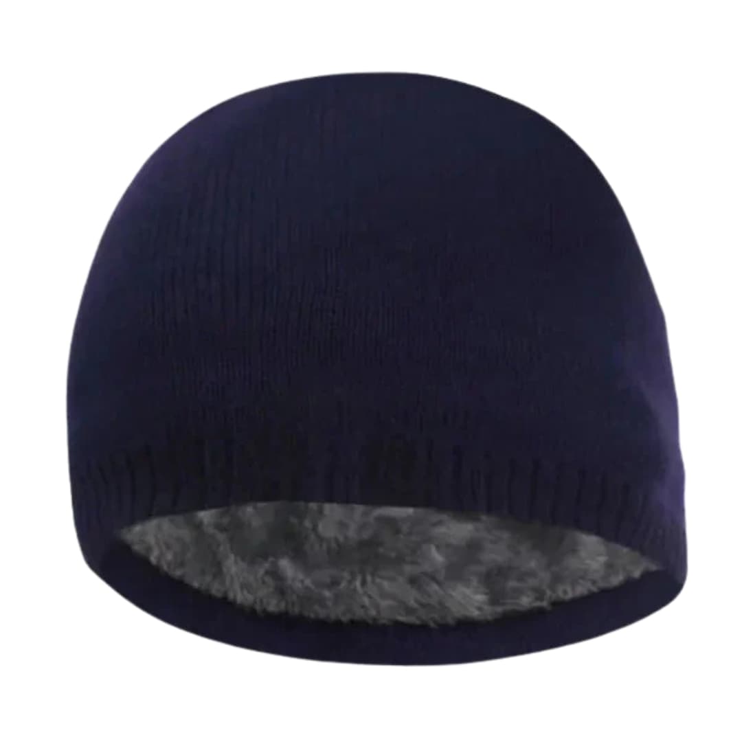 Unisex Strickmütze mit Fleecefutter und gestrickter Oberfläche